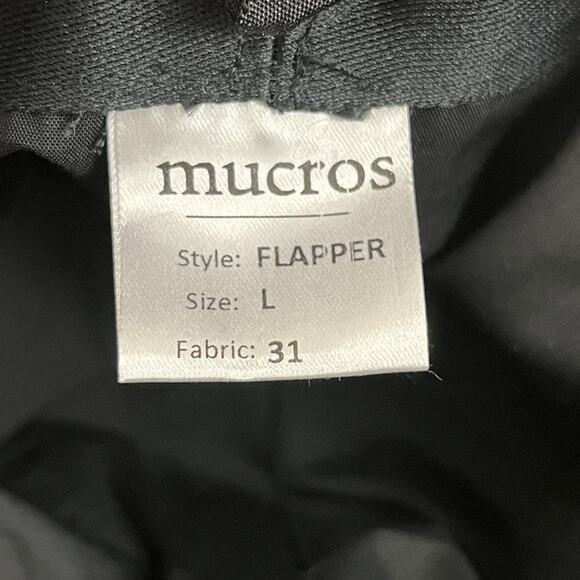 Mucros Weavers Wool Tweed Flapper Hat Herringbone Gray Made In Ireland - Picture 7 of 8